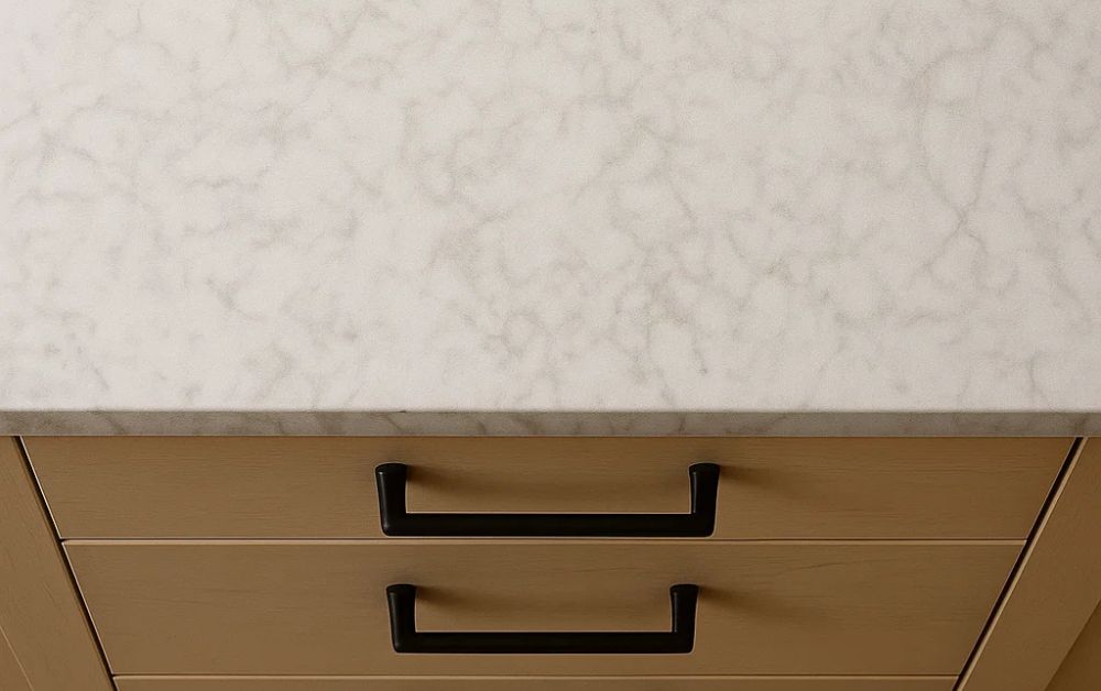 Wood Look Porcelain countertops are a game changer!