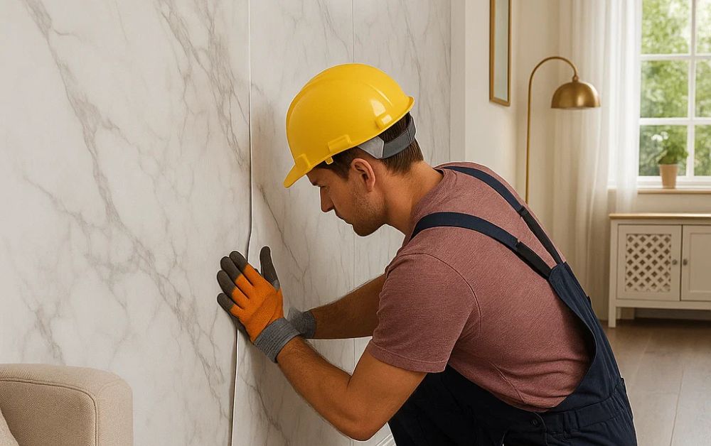 What is the actual process of marble installation and fixing services?