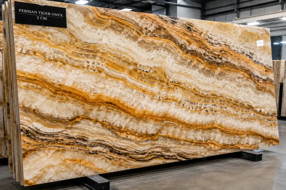 Persian Tiger Onyx 2Cm: Bold Natural Stone UAE