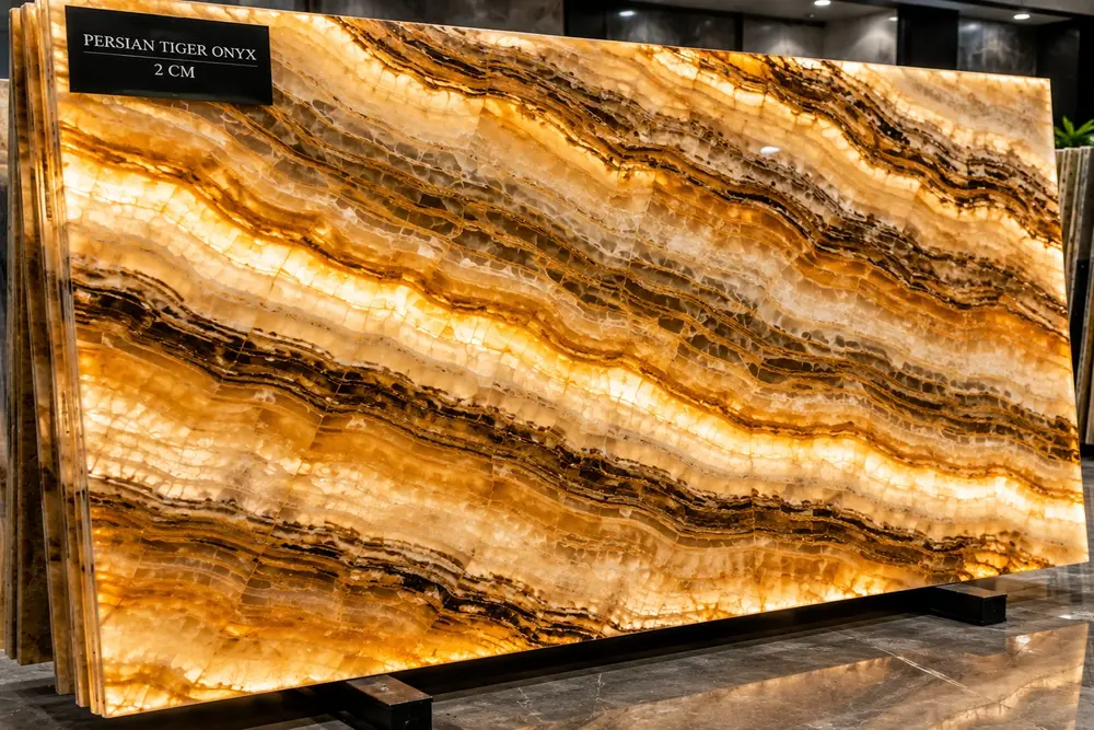 Persian Tiger Onyx 2Cm: Bold Natural Stone UAE