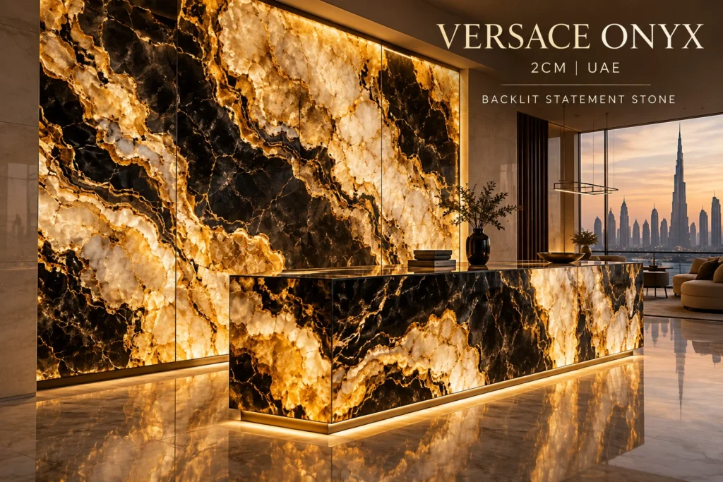 Versace Onyx 2Cm UAE | Backlit Statement Stone | Al Rafahia
