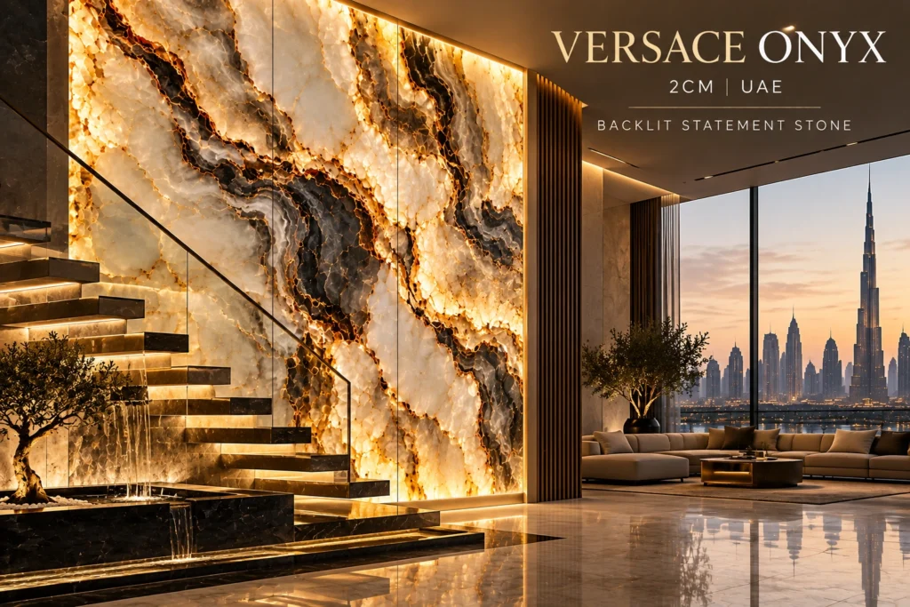 Versace Onyx 2Cm UAE | Backlit Statement Stone | Al Rafahia